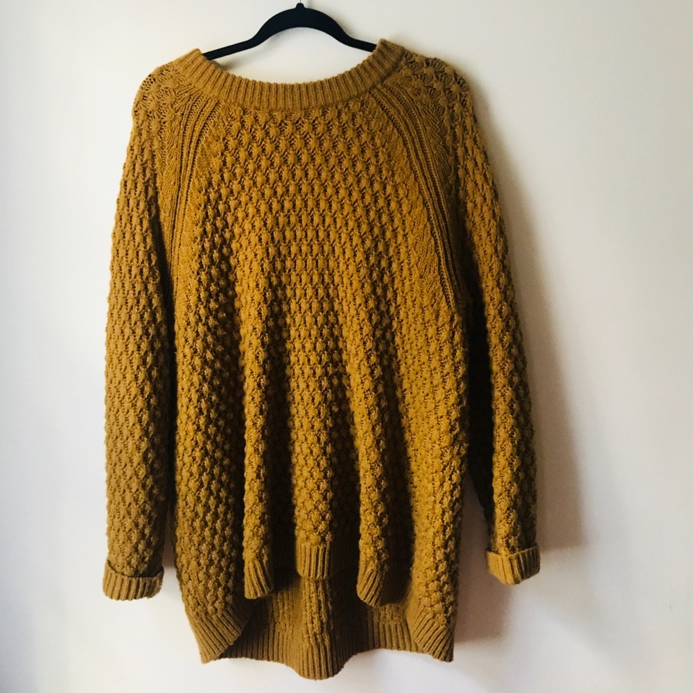 Oversized mustard yellow sweater